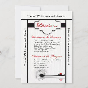 Tarjeta de dirección 3.5x6 Lady Bug Dandilion Flow