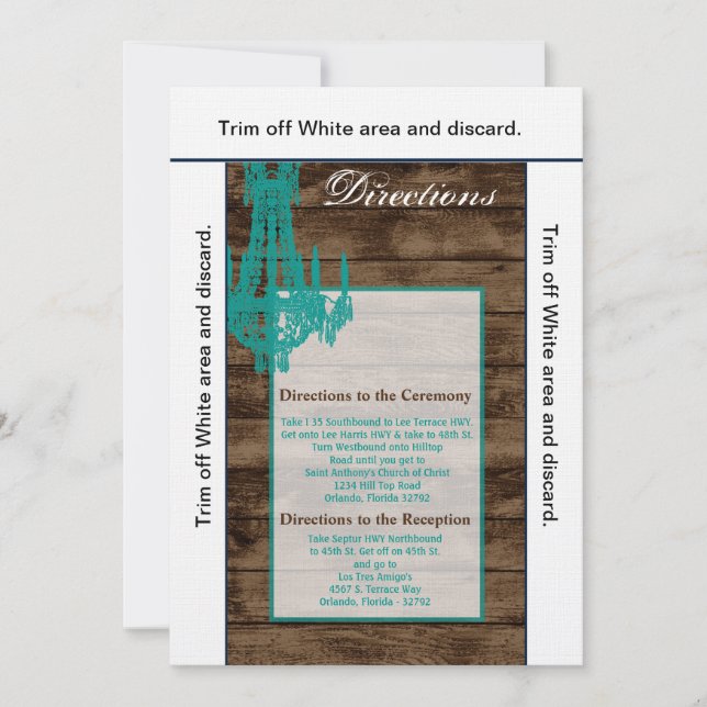 Tarjeta de dirección 3.5x6 Lámpara Rústica Occiden (Anverso)