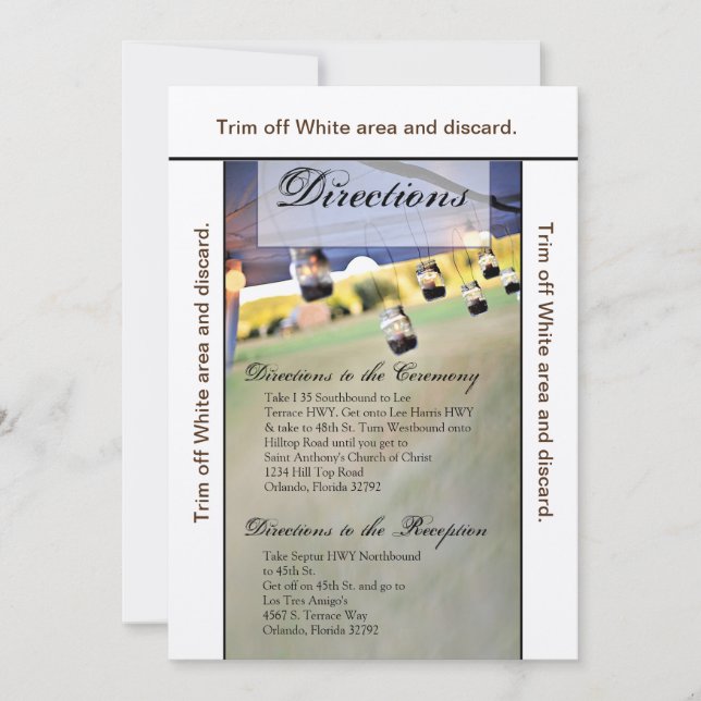 Tarjeta de dirección 3.5x6 Mason Jar Candle Holder (Anverso)