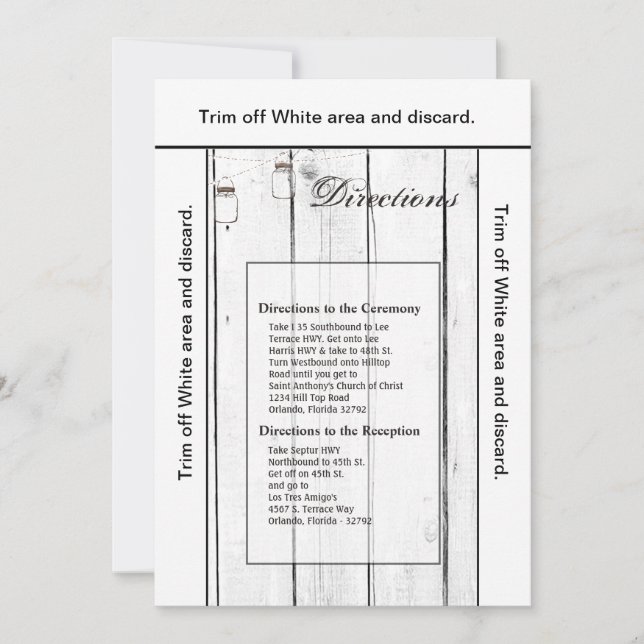 Tarjeta de dirección 3.5x6 Mason Jar String Lights (Anverso)