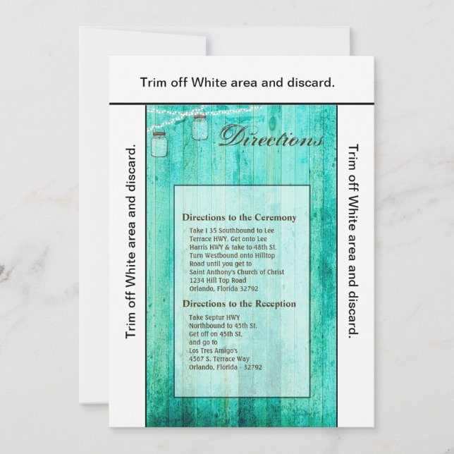 Tarjeta de dirección 3.5x6 Mason Jar String Lights (Anverso)