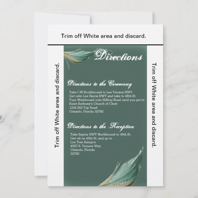 Tarjeta de dirección 3.5x6 Pájaro de la pluma de l (Anverso)