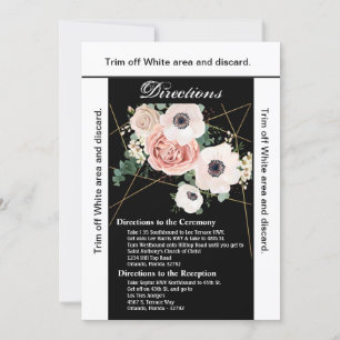 Tarjeta de dirección 3.5x6 Rosa de jardín geométri