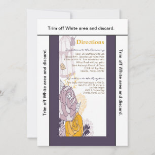 Tarjeta de dirección 3.5x6 Rosa de mostaza de ciru