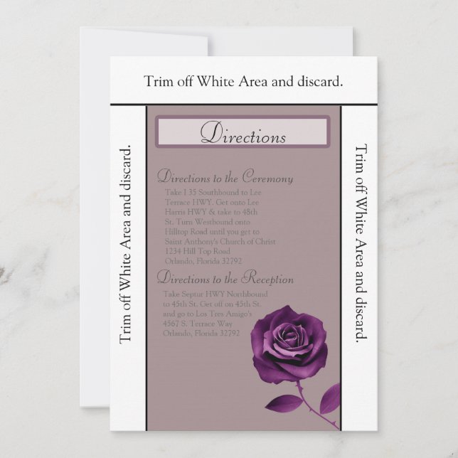 Tarjeta de dirección 3.5x6 Rosa púrpura (Anverso)