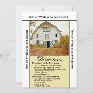 Tarjeta de dirección 3.5x6 Sunset Barn Country Rus