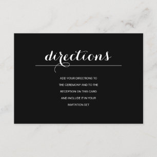 Tarjeta de dirección Boda moderna y sencilla