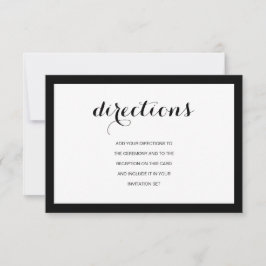 Tarjeta de dirección Boda moderna y sencilla
