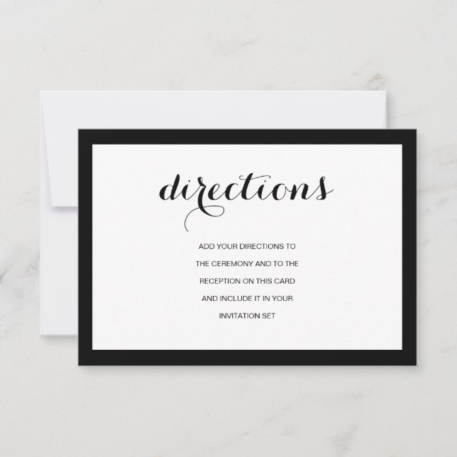 Tarjeta de dirección Boda moderna y sencilla (Anverso)