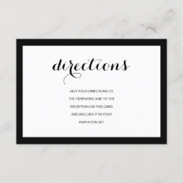 Tarjeta de dirección Boda moderna y sencilla