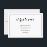 Tarjeta de dirección Boda moderna y sencilla<br><div class="desc">Sencilla Tarjeta De Direcciones Boda Moderna. Perfecto para cualquier Boda. Un tipo de letra de guión elegante emparejado con el tipo de letra de texto sin formato. Se muestra en blanco y negro pero se puede personalizar a los colores bodas para el texto y el fondo. Agregue cualquier otro gráfico,...</div>