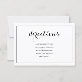 Tarjeta de dirección Boda moderna y sencilla