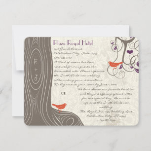 Tarjeta de dirección de alojamiento Swirl de árbol