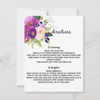 Tarjeta de dirección de Boda de acuarela de plumas