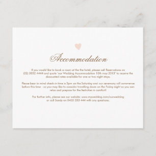 Tarjeta de dirección de Boda de corazón grande