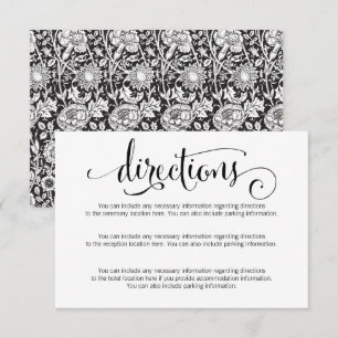 Tarjeta de dirección de Boda de guiones moderna