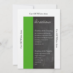 Tarjeta de dirección de Boda verde Chalkboard