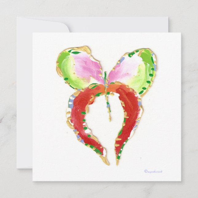 tarjeta de dirección de cambio de mariposa (Anverso)