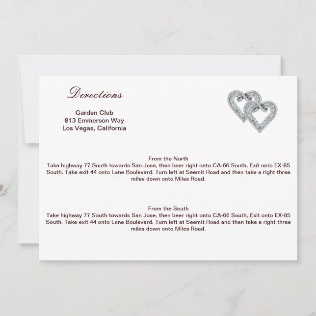 Tarjeta de dirección de corazón de mandarina perso (Anverso)
