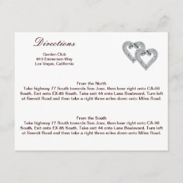 Tarjeta de dirección de los corazones de limón per