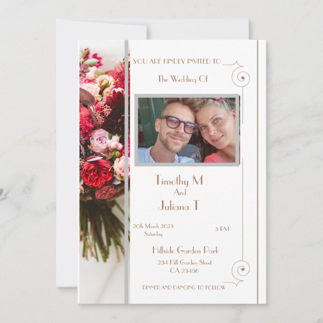 Tarjeta de dirección de nombre de foto personaliza (Anverso)