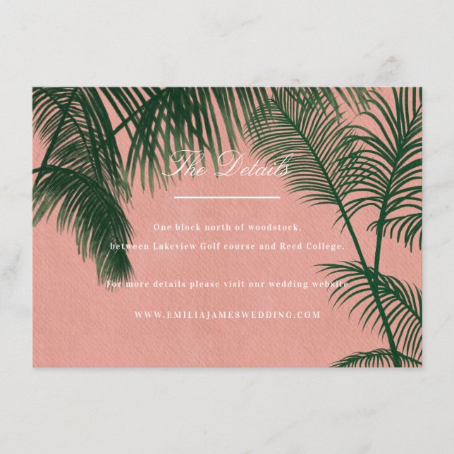 Tarjeta de dirección de Palm Springs (Anverso)