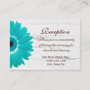 Tarjeta de dirección de recepción de boda Gerber D
