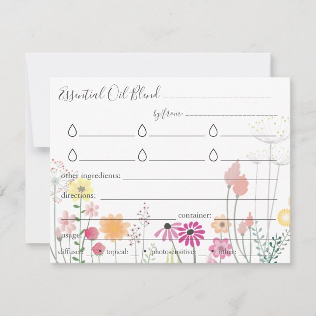 Tarjeta de dirección de recetas para mezclas de ac (Anverso)