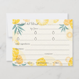 Tarjeta de dirección de recetas para mezclas de ac