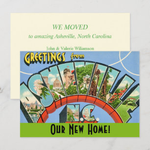 Tarjeta de dirección de traslado de Asheville colo