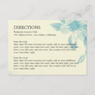 Tarjeta de dirección floral acuarela