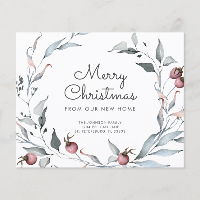 Tarjeta de dirección nueva Wreath para la temporad (Anverso)