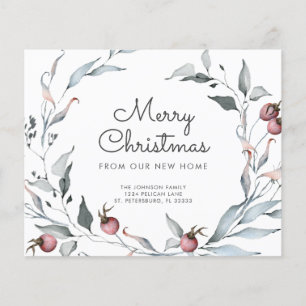 Tarjeta de dirección nueva Wreath para la temporad