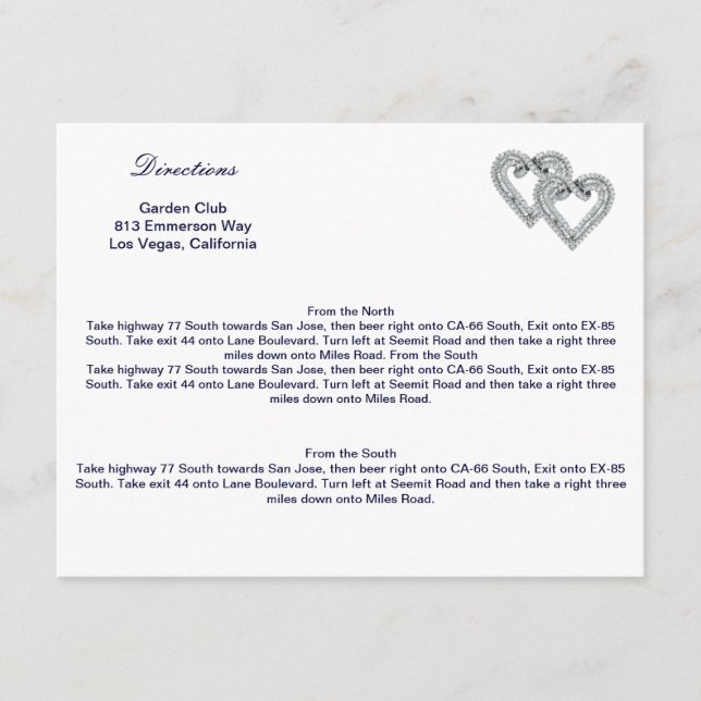 Tarjeta de dirección personalizado Ice Blue Hearts (Anverso)