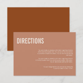 Tarjeta de dirección simple de Boda de tipografía