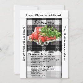 Tarjeta de dirección XMAS Truck Baffalo Plaid Chr