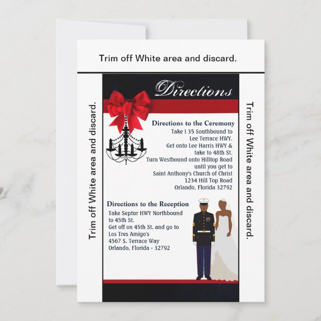 Tarjeta de direcciones 3.5x6 uniforme de los afroa (Anverso)