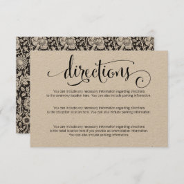 Tarjeta de direcciones de boda Rustic Modern We Do