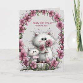 Tarjeta de disculpa de gatos muy lindos