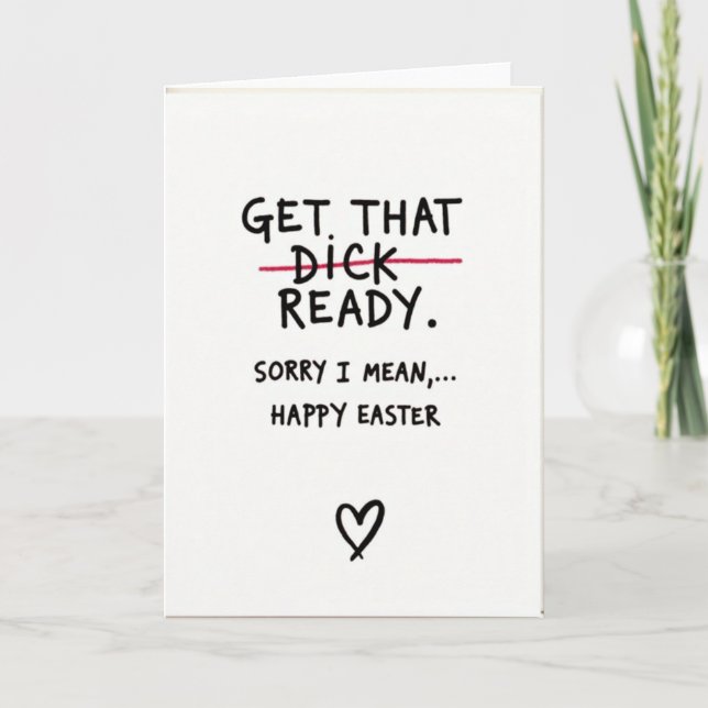 Tarjeta de disculpa de Pascua feliz (Anverso)