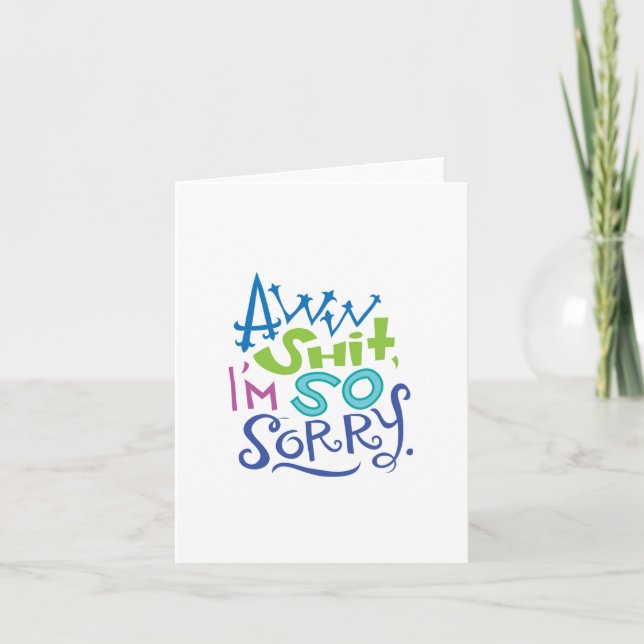 Tarjeta de disculpas (Anverso)
