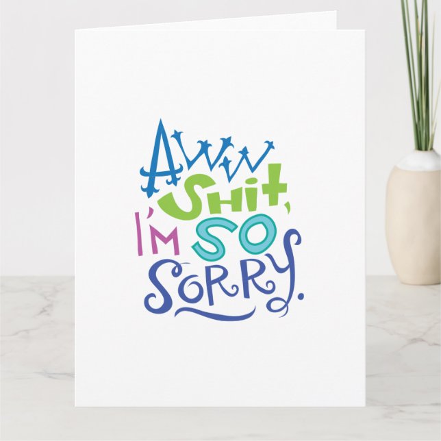 Tarjeta de disculpas (Anverso)
