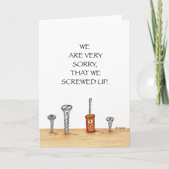 Tarjeta de disculpas de negocios (Anverso)