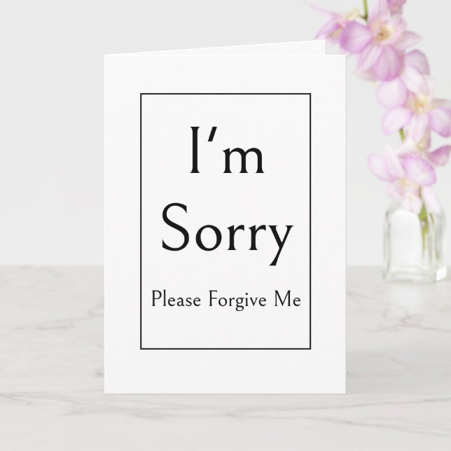 Tarjeta de disculpas, elegante minimalista moderna (Orquídea)