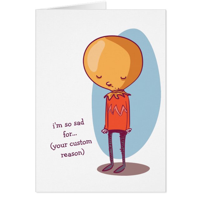 tarjeta de disculpas, estoy muy triste personaliza (Frente)