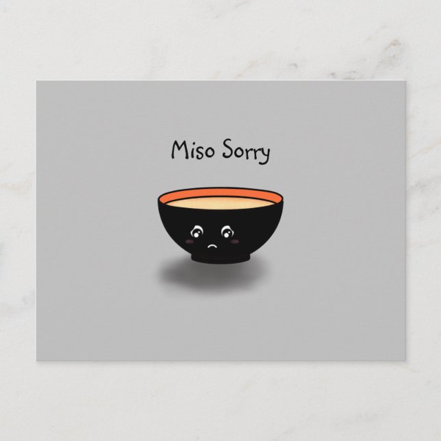 Tarjeta de disculpas "Miso Sorry" (Anverso)