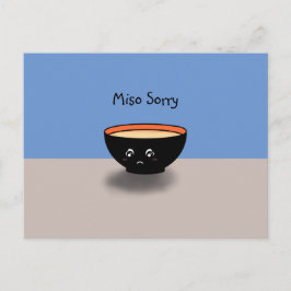 Tarjeta de disculpas "Miso Sorry" (Azul/Beige)
