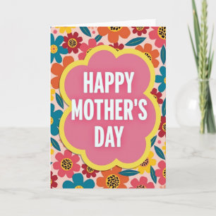 Tarjeta de diseño alegre para el día de la madre