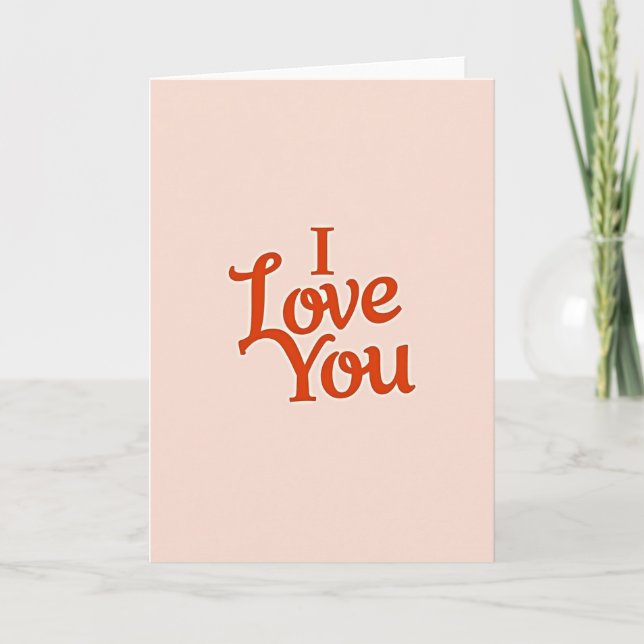 Tarjeta de Diseño Clásico 'Te Amo' (Anverso)