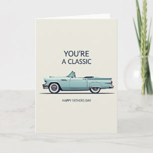 Tarjeta de diseño de coche del Día del Padre genia